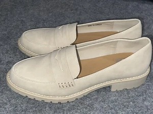 DV Dolce Vita Womens 10 Carley Slip-On Penny Loafer Taupe Faux Leather - Picture 1 of 5