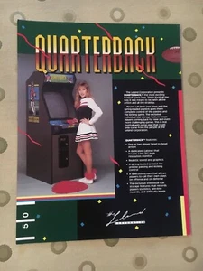 Leland Quarterback Video Arcade Game Flyer, 1987 NOS - Picture 1 of 2