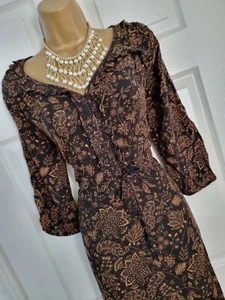 Vestido Floral Fat Face Adeline Negro Mezcla Ditsy 8 10 12 Cordón Bohemio Calzoncillo - Imagen 1 de 10