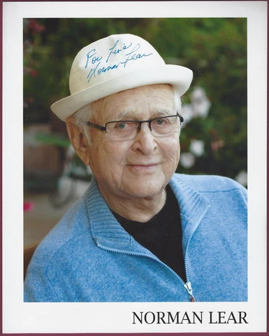 Norman Lear, TV Writer & Producer, Signed Photo, COA, UACC RD 036 Cover