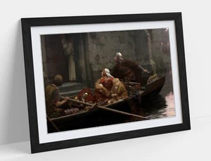 EDMUND LEIGHTON, IN TIME OF GEFAHR - GERAHMTER WANDKUNST POSTERDRUCK 4 GRÖSSEN - Bild 1 von 10