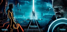 TRON LEGACY MOVIE POSTER 2 Sided ORIGINAL RARE INTL TRIPTYCH (3 POSTERS) 27x40 