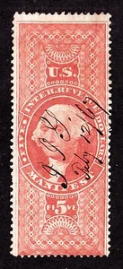 US R90c $5 Manifest Revenue Used F-VF SCV $120 - Picture 1 of 2
