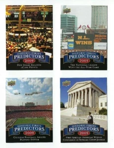 LOT OF 4 2009 UPPER DECK HISTORIC FIRSTS PREDICTORS INSERTS NM UD BASEBALL FIRST - Picture 1 of 2