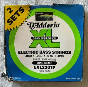 D'Addario EXL220TP Twin Pack Super Soft 40-95 Long Scale Electric Bass Strings - Picture 1 of 2