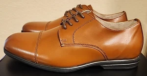 Florsheim Kinder Reveal Kappe Zehenpartie Oxford Jr Lederschuhe 5M-Cognac-16599-221 ~ Neu ohne Etikett - Bild 1 von 11
