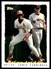 1995 Topps CyberStats (Spectralight) Brian Jordan St. Louis Cardinals #44