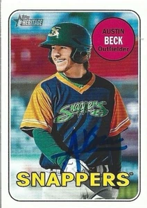 2018 Topps Heritage Minor League Edition - #88 Austin Beck (RC) Signed Card - Picture 1 of 1