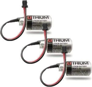 3 Pcs ER3V 3.6V JZSP-BA01 1000mAh PLC Lithium Battery for Toshiba ER3V with Plug - Picture 1 of 7