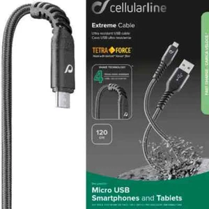 cellularline strong force cable mirco usb-B USB charge data 120 cm universel - Photo 1 sur 1