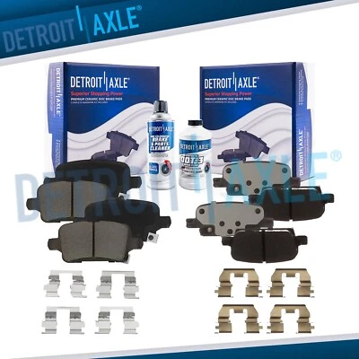 Front Rear Ceramic Brake Pads w/Hardware for 2016 -2021 Chevrolet Chevy Malibu - Image 1 of 4