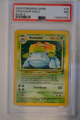 PSA 7 VENUSAUR HOLO 2000 POKEMON BASE 2 / BASE II / BASE SET 2 FRESH GRADE - Image 1 of 2