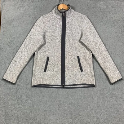 Jaqueta Lululemon Its Fleecing Cold Feminina 10 Urze Branca/Carbono Escuro Zíper Completo - Imagem 1 de 4