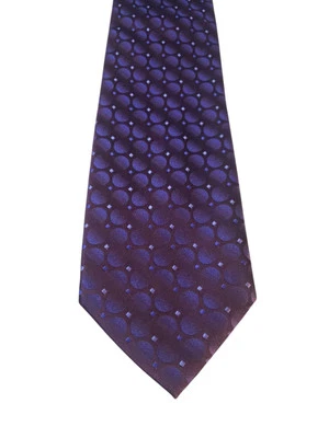 Claiborne Neck Tie Necktie Designer Purple Geometric Business Casual Church - Image 1 of 4