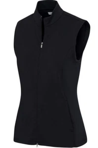 Greg Norman Women's Ribbed Full-Zip vest | Black | 2X-Large - Picture 1 of 4