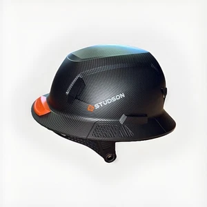 Studson SHK1 Full Brim Vented Safety Helmet Black Class E Type II Adjustable - Picture 1 of 6