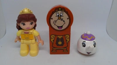 3X LEGO Duplo Figures Beauty And The Beast Princess Belle Mrs. Potts Cogsworth - Image 1 of 3