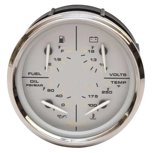 Faria Boat Multi-Function Gauge GFC021B | Oversized Kronos Fuel Volts 4 1/4 Inch - Picture 1 of 2