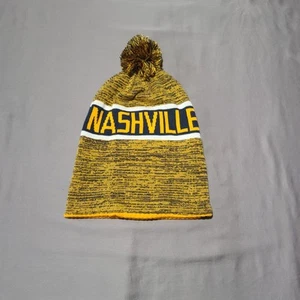 NHL Hat Beanie Pom Hockey Mens Winter Sports Ice Nashville Predators - Picture 1 of 6
