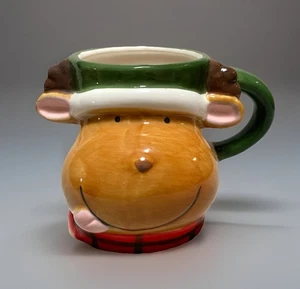Reindeer / Moose Head 3D Figural Ceramic Beverage Mug Preowned - Picture 1 of 15