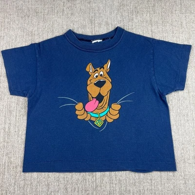 Vintage 90s Scooby Doo T Shirt Navy Blue Cartoon Graphic Tee Single Stitch - Image 1 of 4