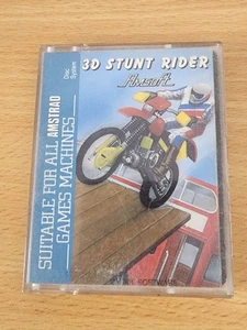 3D Stunt Rider Amsoft Amstrad CPC 6128 Disc Version Boxed CIB - Zdjęcie 1 z 4
