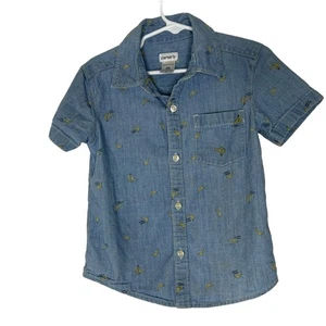 Camisa vaquera con botones Carter's para niños pequeños estampado de plátano 3T - Imagen 1 de 5
