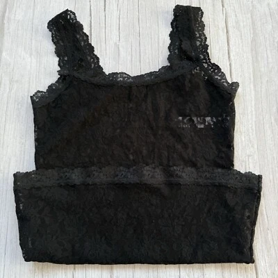 Hanky Panky 288842 Floral Lace Camisole size S Black - Image 1 of 3