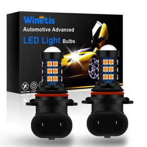 2 30SMD LED Fog Light Bulb 9005 HB3 3000K Amber Yellow Super Bright Driving Lamp - Picture 1 of 8