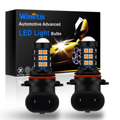 2 30SMD LED Fog Light Bulb 9005 HB3 3000K Amber Yellow Super Bright Driving Lamp - Image 1 of 4