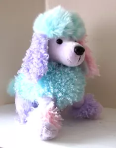 Webkinz Ganz ~ POOFY PUDEL ~ Pastell Hund ( HM708) Plüschtier Stofftier GEBRAUCHT OHNE CODE! - Bild 1 von 7