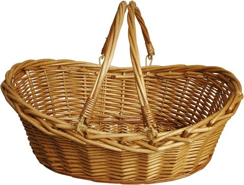 Wicker Basket Gift Baskets Empty Oval Willow Woven Picnic Basket Easter Candy Cover