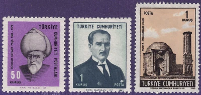 1967-69 Turkey SC# 1746-1792 - Kemal Ataturk - 3 Different Stamps - M-H   - Image 1 of 2