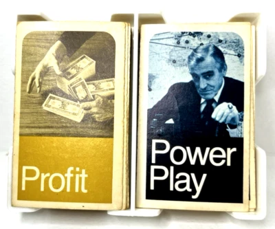 1973 Billionaire Game Profit Power Play Cards soporte de plástico solo Parker Bros Foto 1 de 4