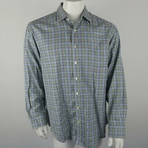 Vineyard Vines Men's Taylor Button Front Shirt Size Medium Blue/Green - Picture 1 of 5