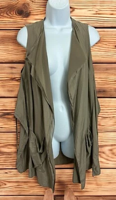 Generra Women’s Taupe Top Size Small Layering Long Sleeveless Blouse Boho - Image 1 of 4