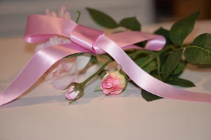 5 YARD 1,2" Doppelseitiges Rosa Flieder Satinband Premium Qualität Hergestellt in Japan - Bild 1 von 5