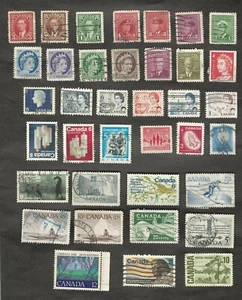  Lot of 37 used Canadian stamps ALL DIFFERENT - ALL IN VG plus condition  - Picture 1 of 4