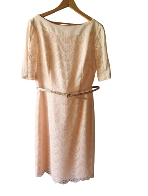 Antonio Melani Celo Dress Size 10 Pink Silk Lace Dress Fairy Romantic Coquette - Image 1 of 4