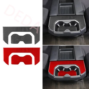 Carbon Fiber Rear Water Cup Holder Panel Trim For Toyot@ Tundr@ /Sequoia 2022-25 - Foto 1 di 35