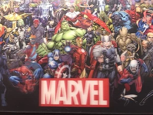 MARVEL 3d lenticular Avengers Comics Characters 22.5 By 30 Inches Black Frame - Picture 1 of 12