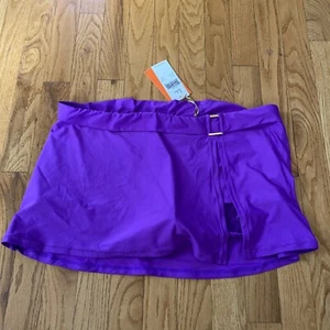 NWT Leilani Purple Side Slit Skirted Swim Bottom Buckle 12 - Picture 1 of 6
