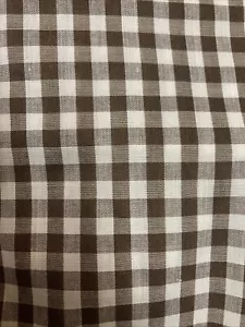 Brown and White Gingham 4 Yards by 44 In Wide - Picture 1 of 2