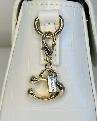 Signature Gold C Mini Keyring/Keychain Bag Charm/Pendant For Coach Handbag/Purse - Image 1 of 4