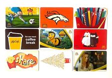 2006-2020 McDonalds Collectible Gift Cards. Set of 9. Mint. Worldwide shipping.