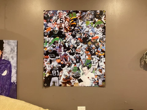 32x22apx Oakland Raiders Vinyl POSTER Bo Jackson Ken Stabler Las Vegas print Cover