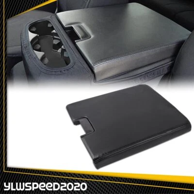 Cubierta de reposabrazos con tapa de consola central negra apta para 07-14 Chevy Silverado GMC Sierra Foto 1 de 4