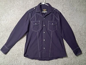 Camisa vaquera occidental púrpura grande El General para hombre L - Imagen 1 de 10