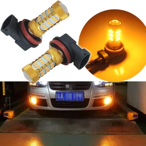 2pcs Amber Yellow H11 LED Fog Light Bulbs Car Truck Fog Driving Lamp Replacement - Picture 1 of 15