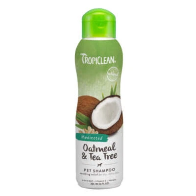 TropiClean Medicated itch relief Oatmeal and Tea Tree Shampoo For Dogs All sizes - Image 1 of 3
